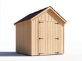 Casetta da giardino-Legno-Acciaio-200 x 160 x 225 cm-Legno naturale-Nero-Stile rustico con tetto a due falde